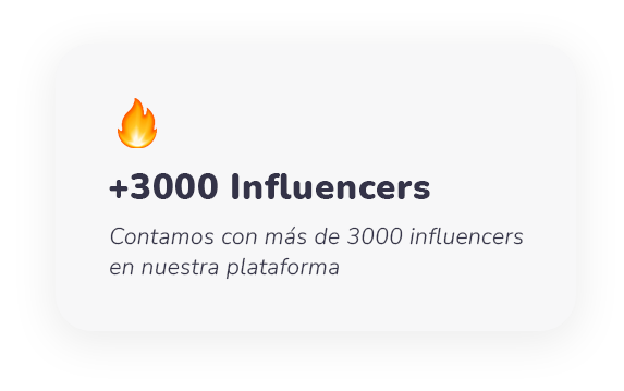 +3000 influencers